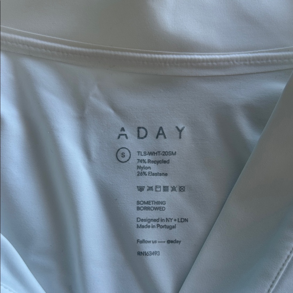 Aday White Button-Down Silk-Like Blouse - image 2